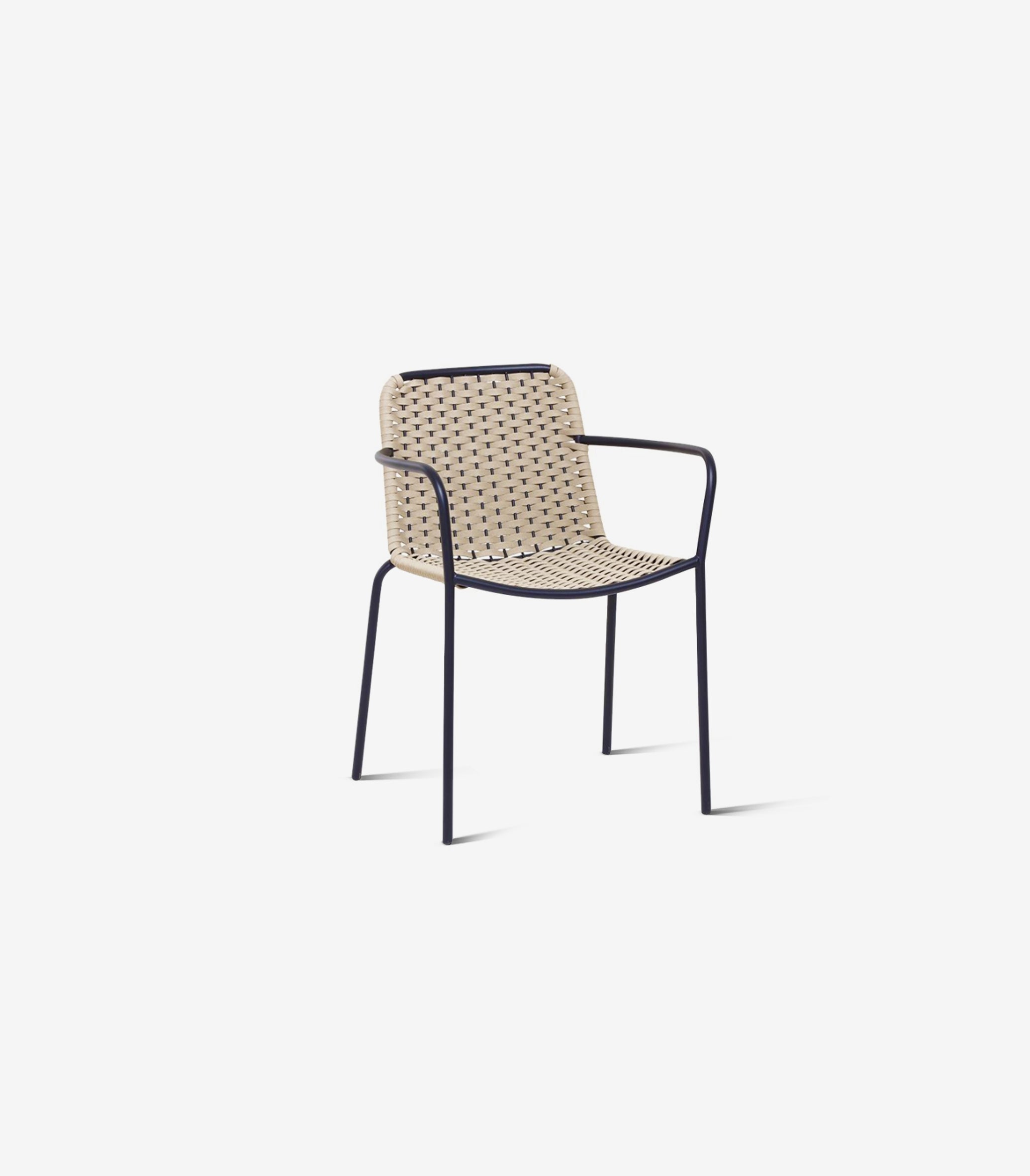 PALMA Armchair in Anthracite and Beige