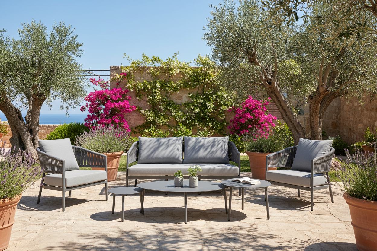 PORTOFINO Sofa Set in Anthracite