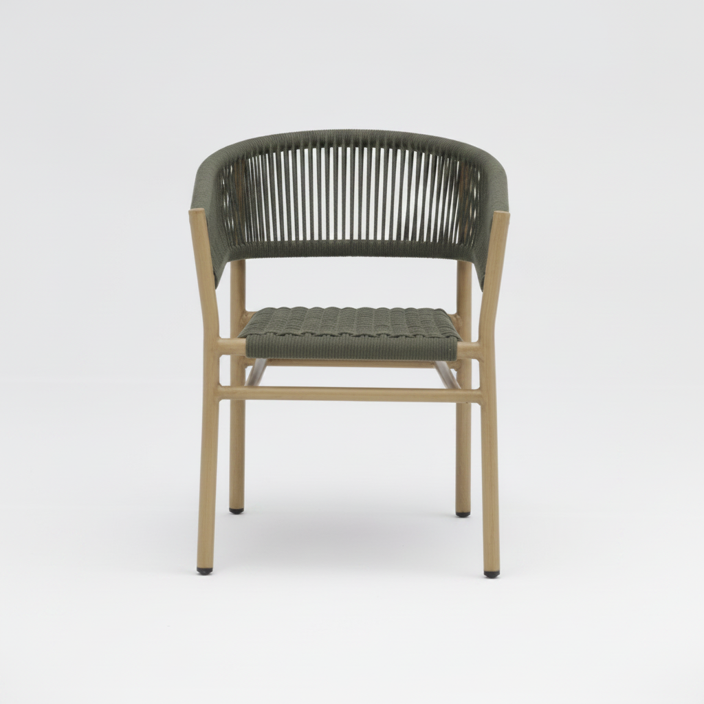 KONYA Aluminium Armchair in Green