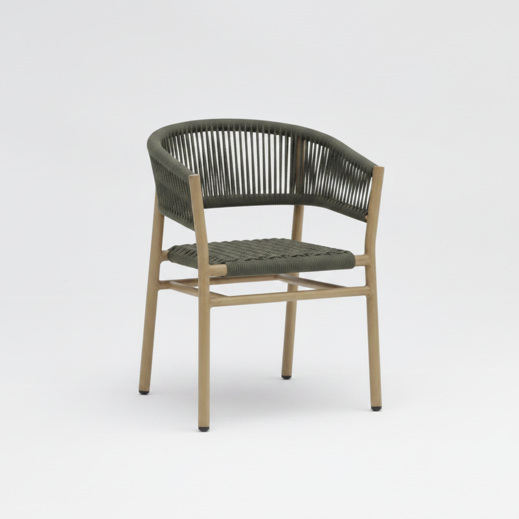 KONYA Aluminium Armchair in Green