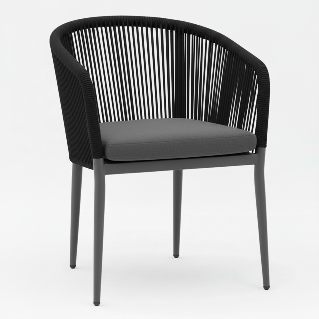 ECCO Black Rope Armchair