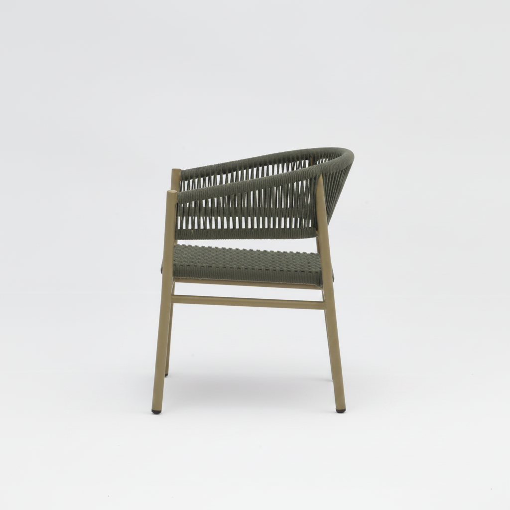 KONYA Aluminium Armchair in Green