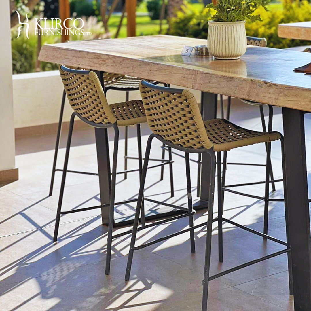 PALMA Stool in Anthracite and Beige