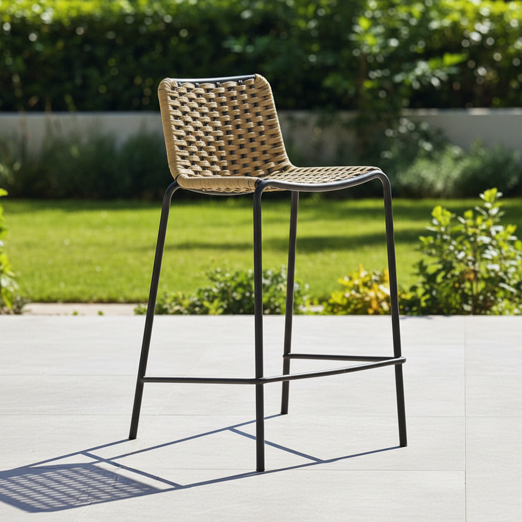 PALMA Stool in Anthracite and Beige