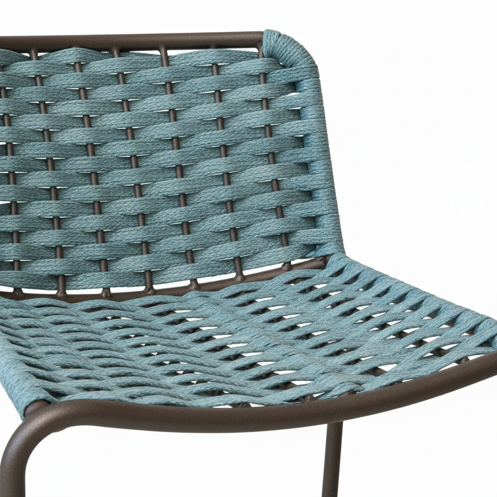 PALMA Stool in Anthracite and Cyan