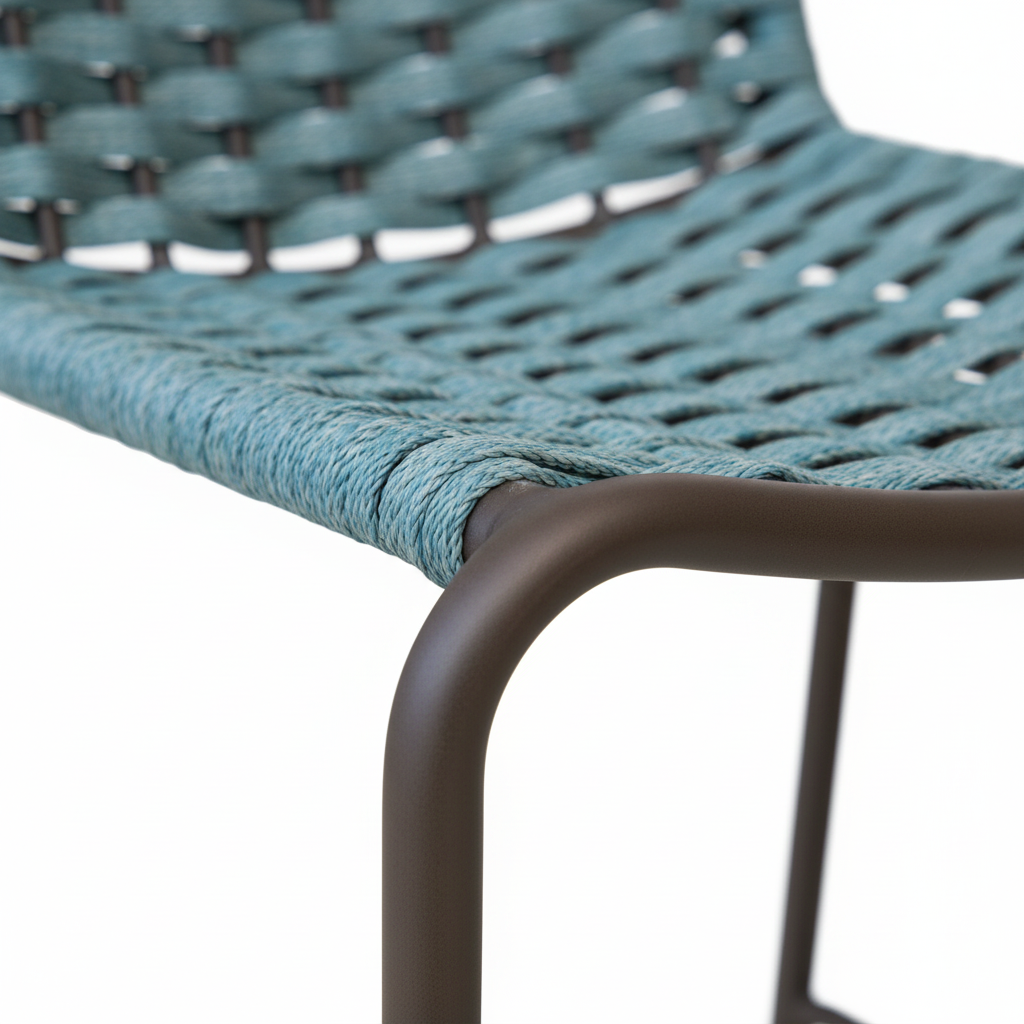 PALMA Stool in Anthracite and Cyan