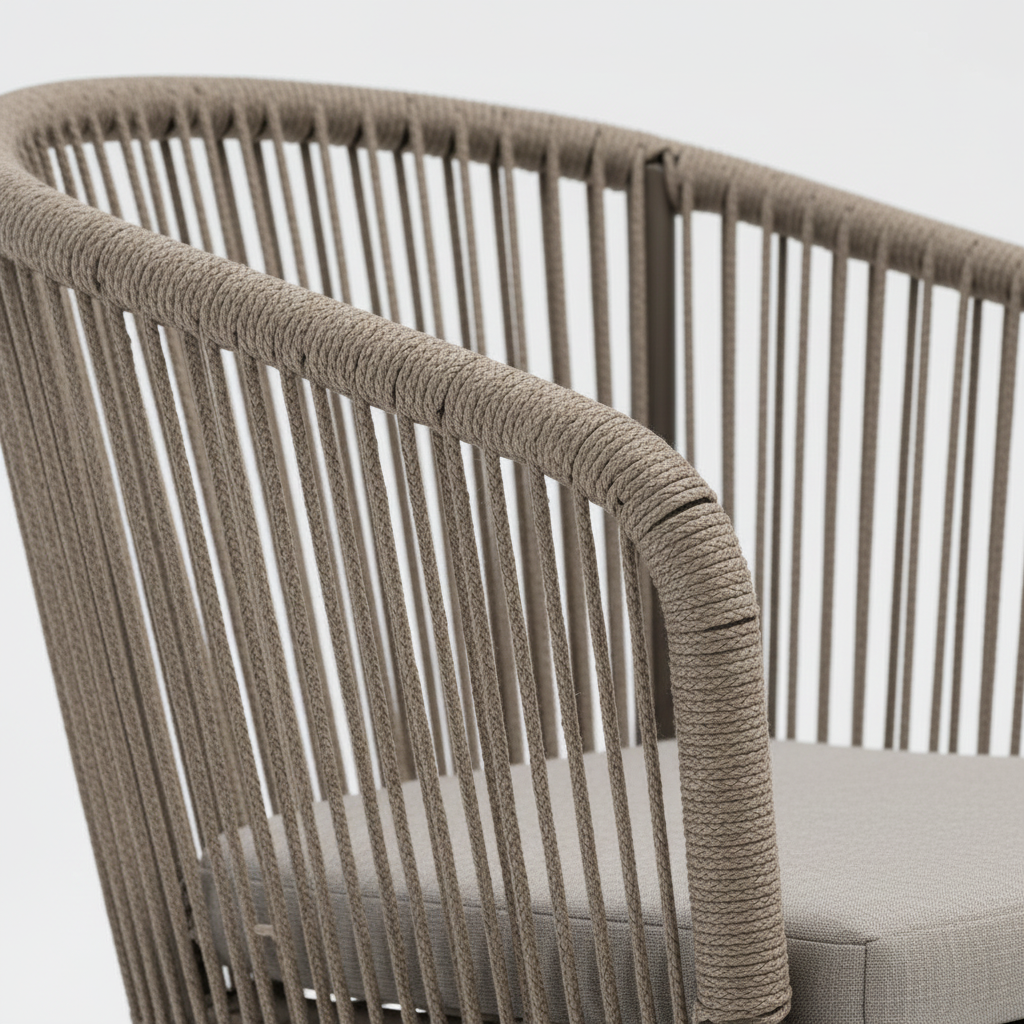 ECCO Warm Grey/Beige Rope Armchair
