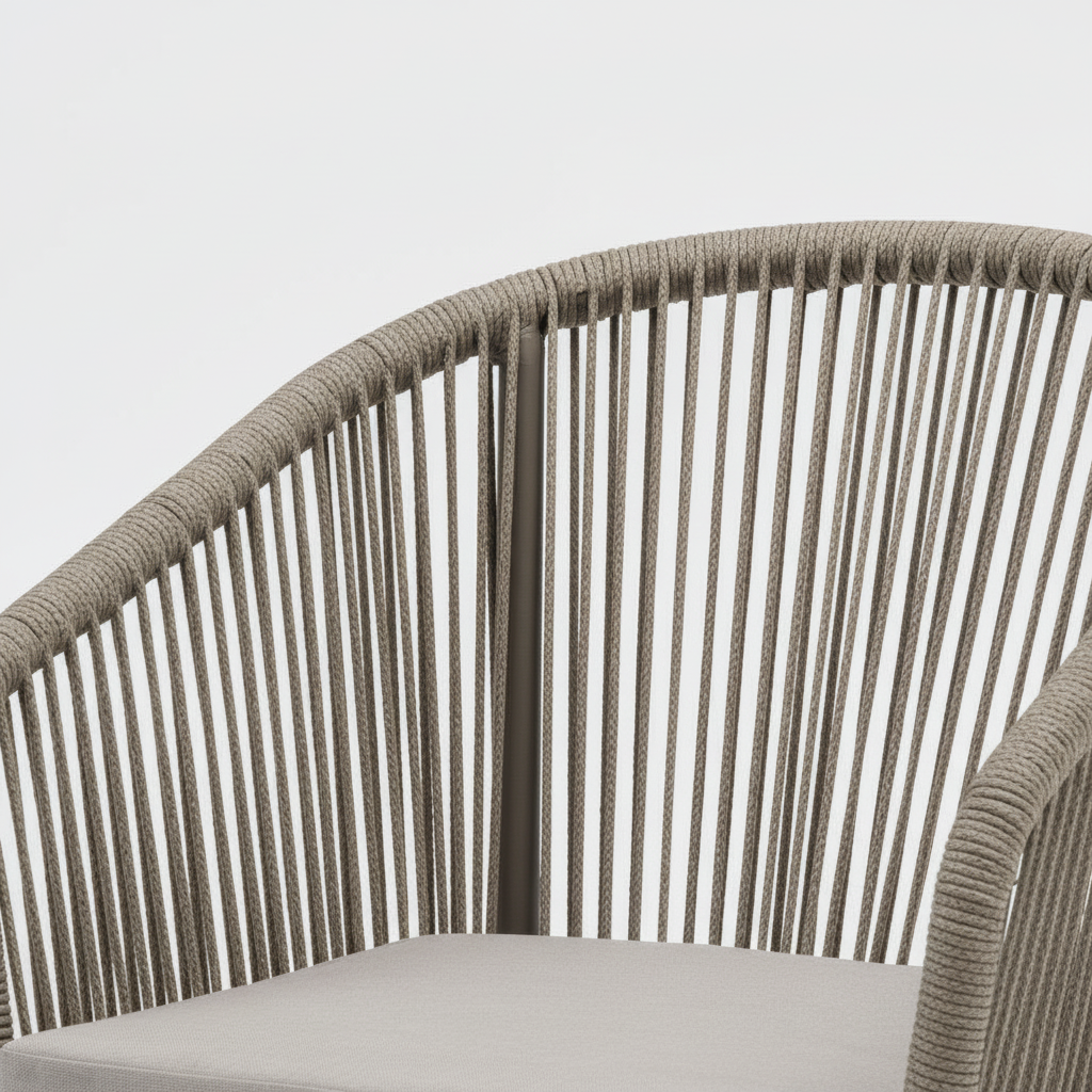 ECCO Warm Grey/Beige Rope Armchair