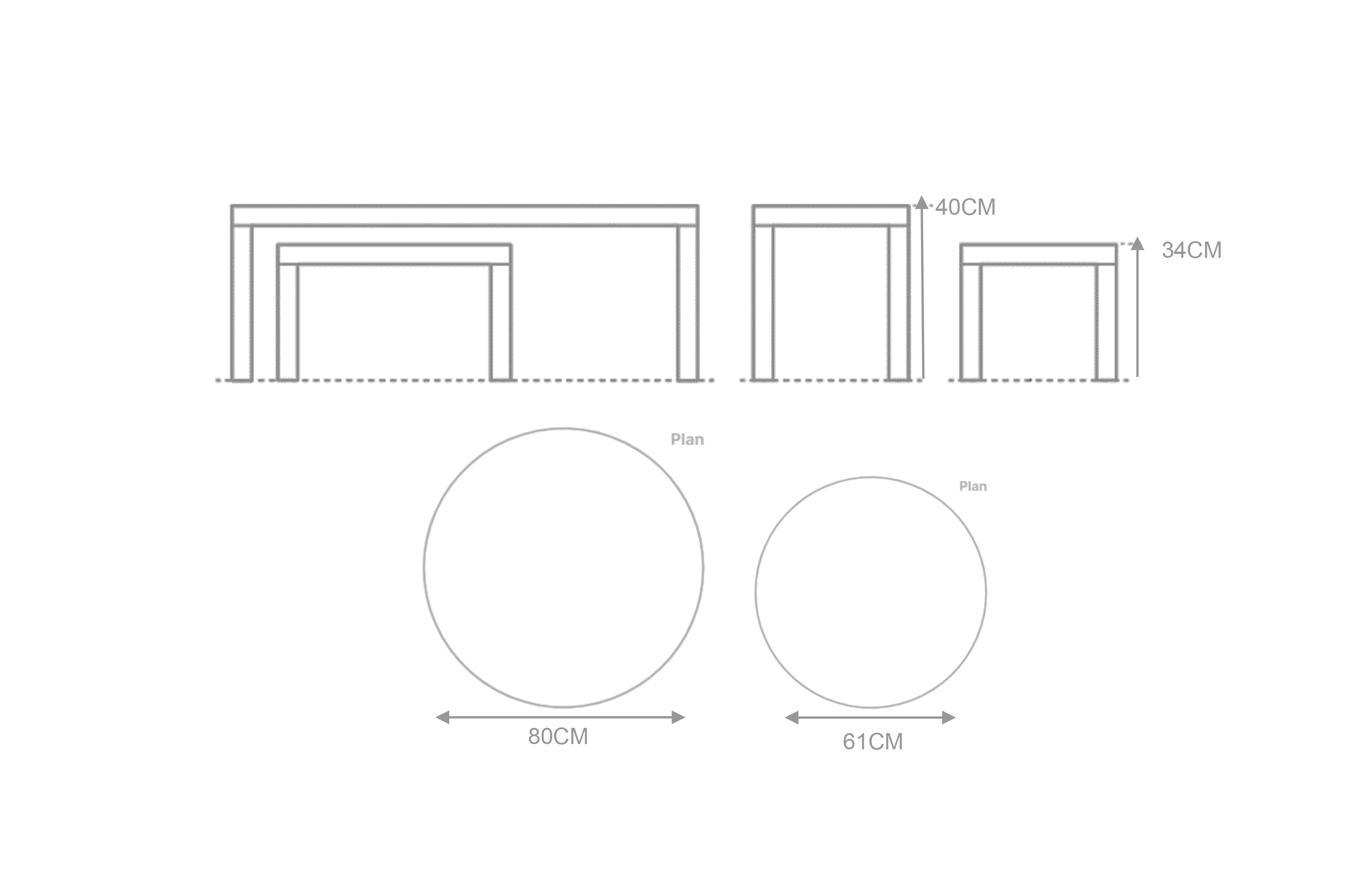 ABERTO Coffee Table Set