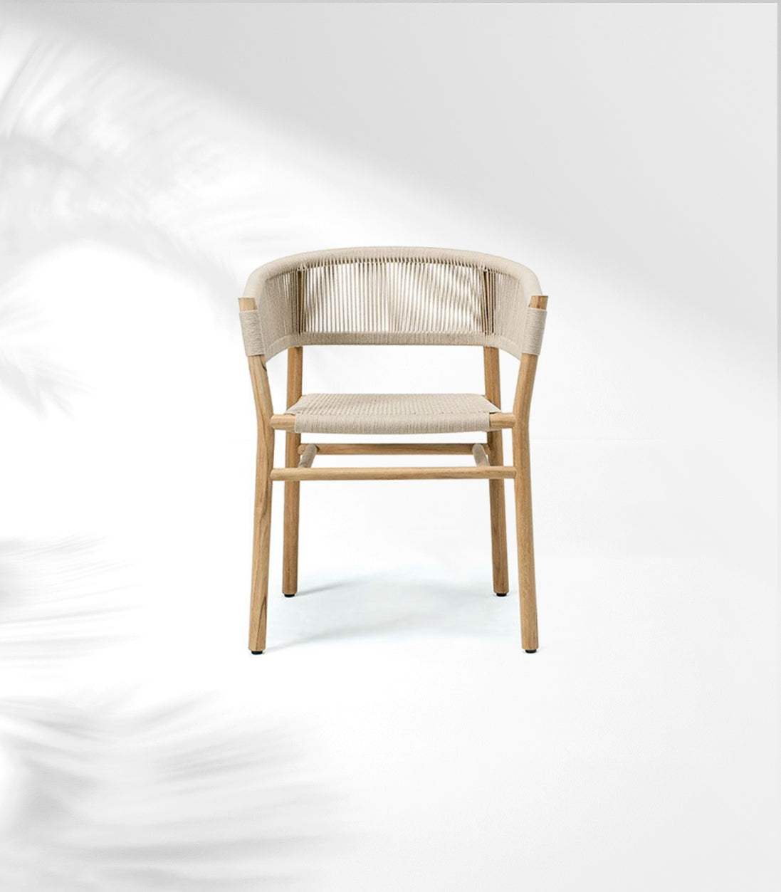 KONYA Teak Armchair in Beige