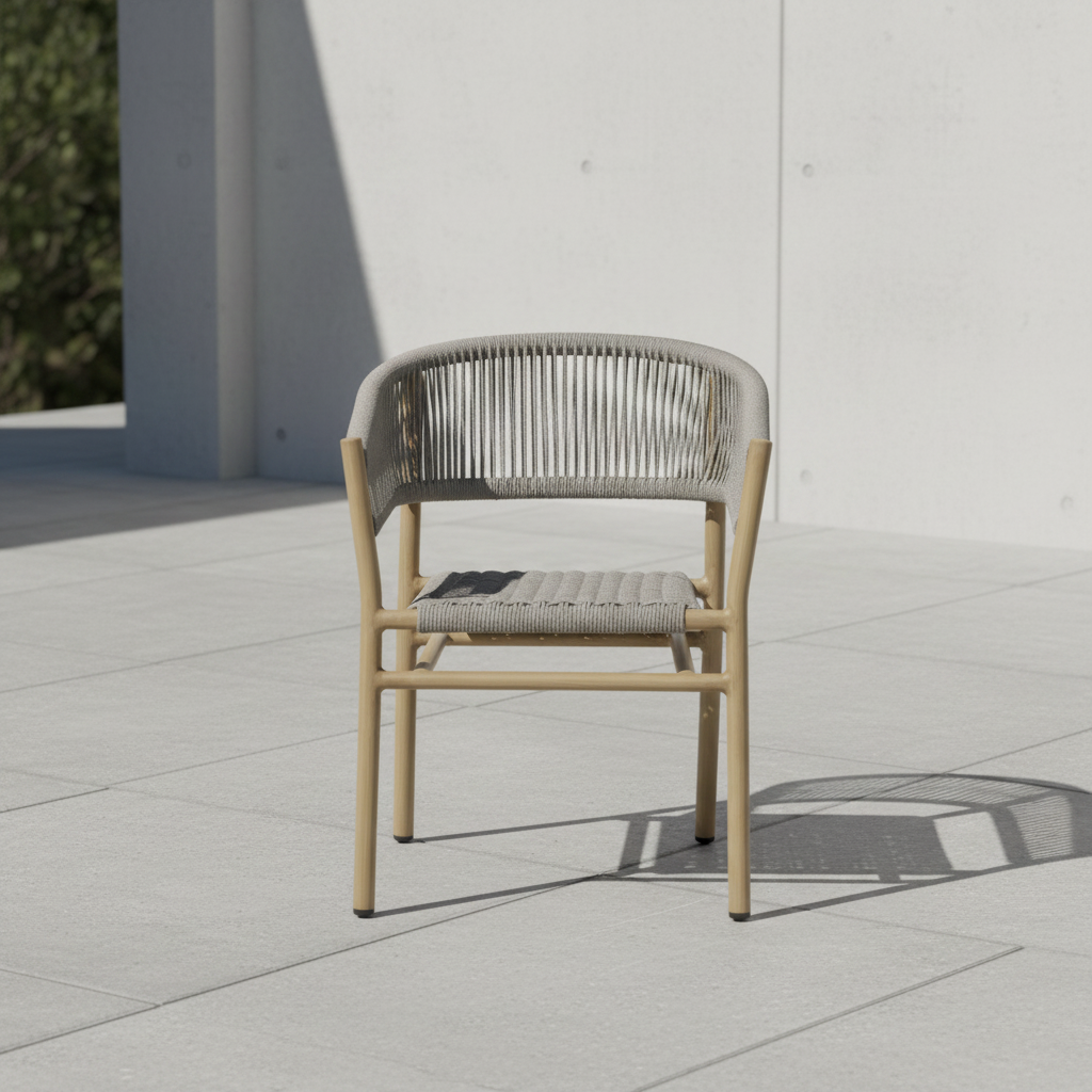 KONYA Aluminium Armchair in Grey