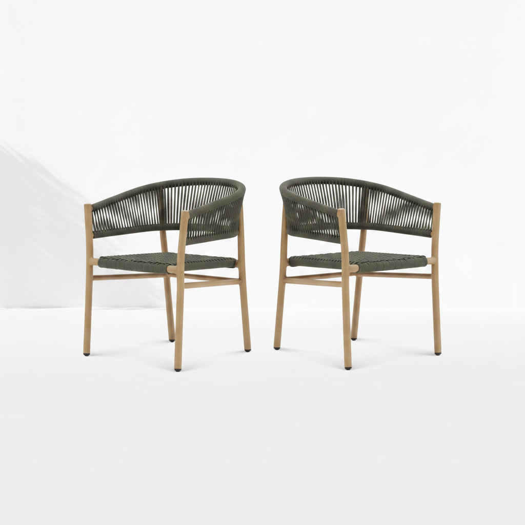 KONYA Aluminium Armchair in Green