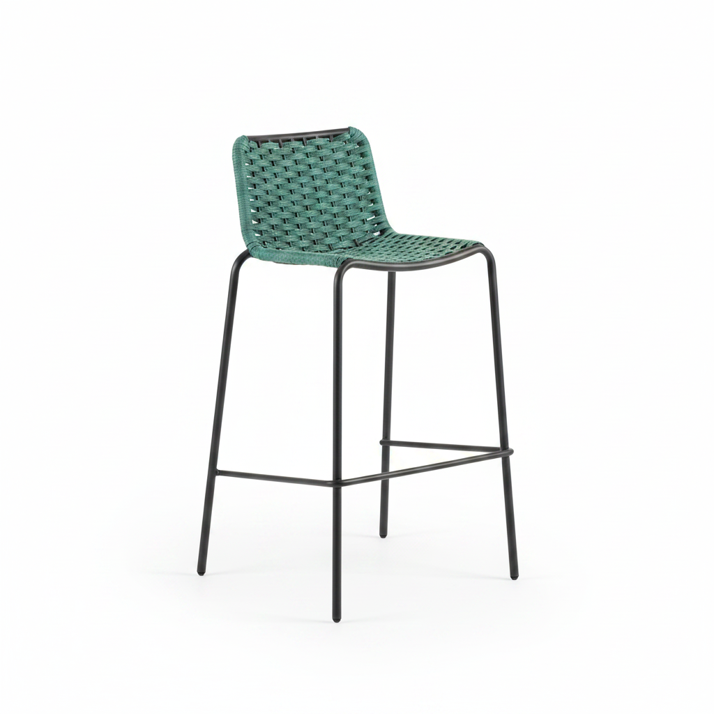 PALMA Stool in Anthracite and Cyan