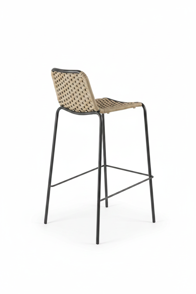 PALMA Stool in Anthracite and Beige