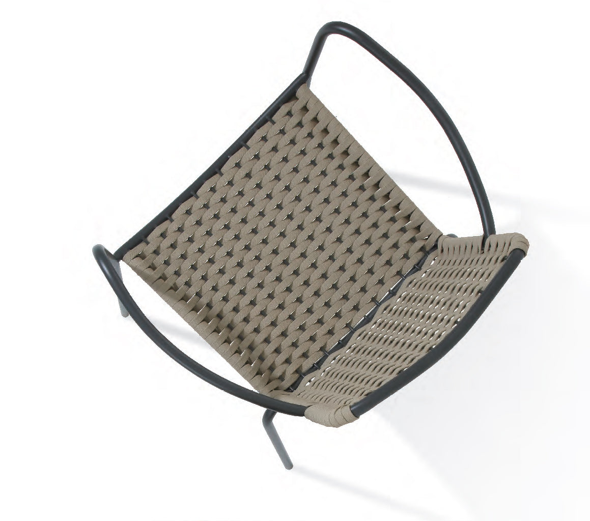 PALMA Armchair in Anthracite and Beige