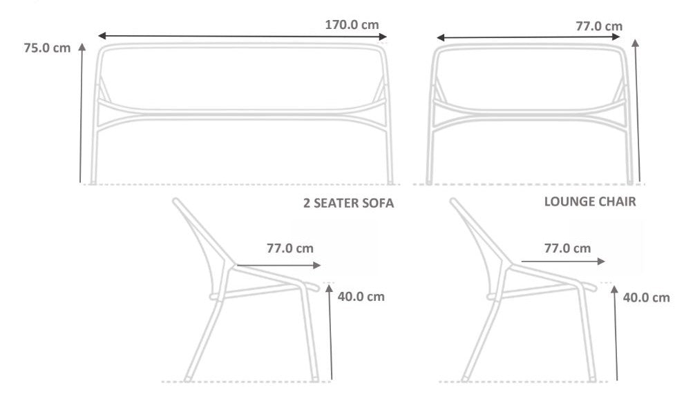 PORTOFINO Sofa Set in Beige
