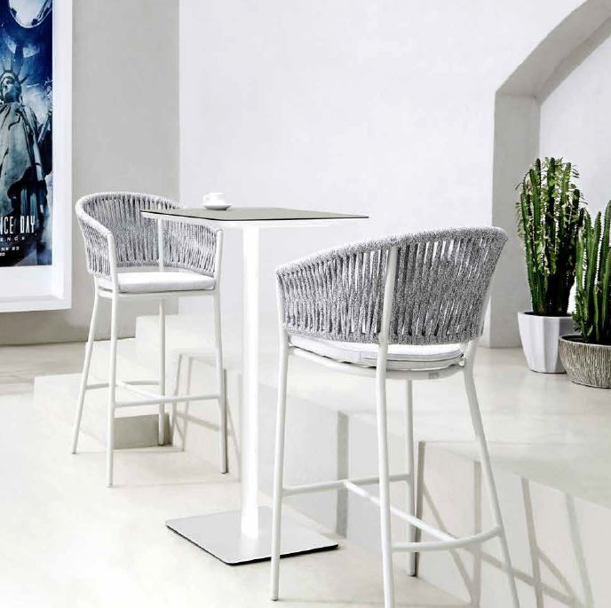 PORTOFINO Stool in Anthracite and Beige