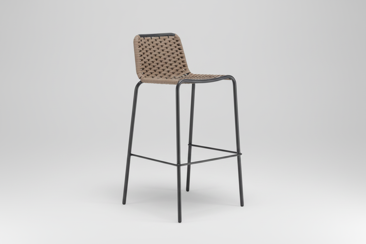 PALMA Stool in Anthracite and Beige