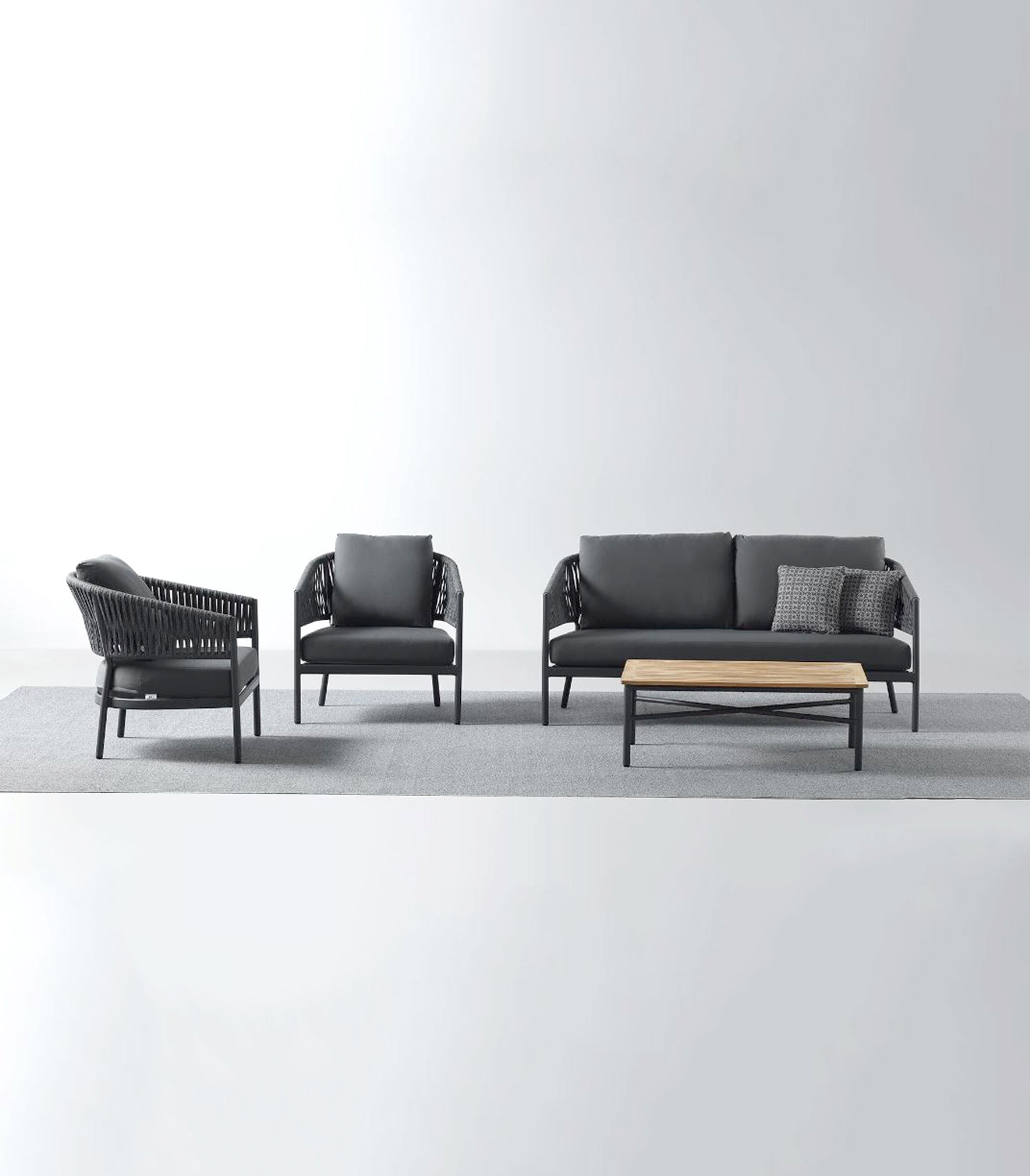 PORTOFINO Sofa Set in Anthracite