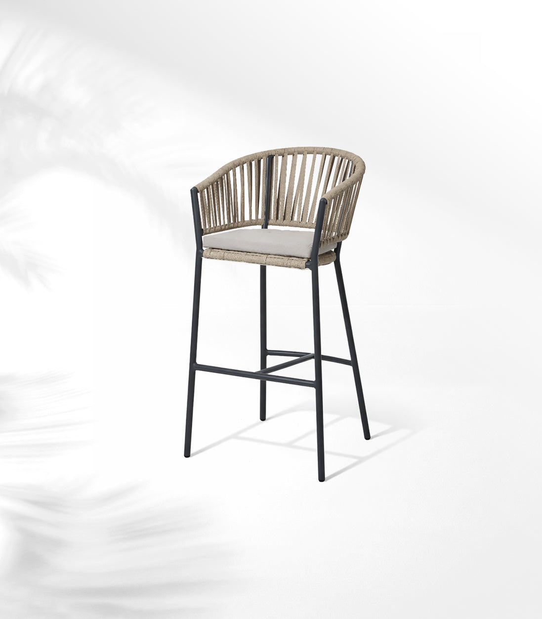 PORTOFINO Stool in Anthracite and Beige