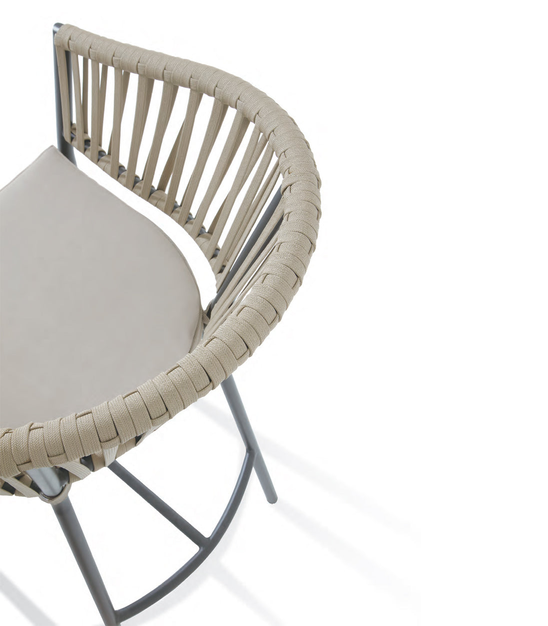 PORTOFINO Stool in Anthracite and Beige