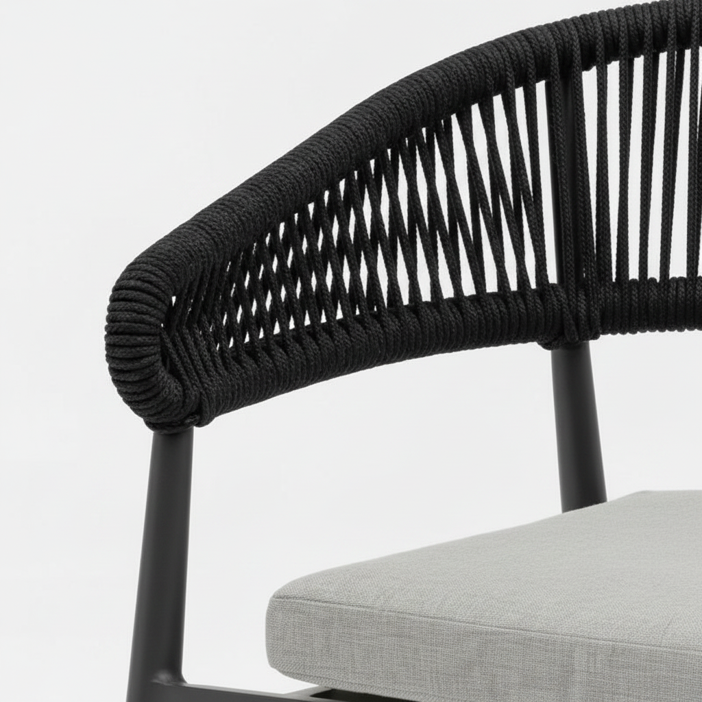 POSITANO Armchair in Black and Grey
