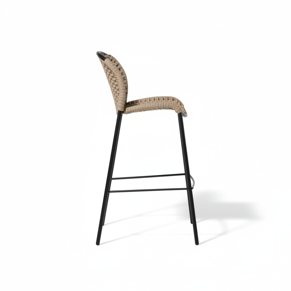 SLICK Stool in Anthracite and Beige