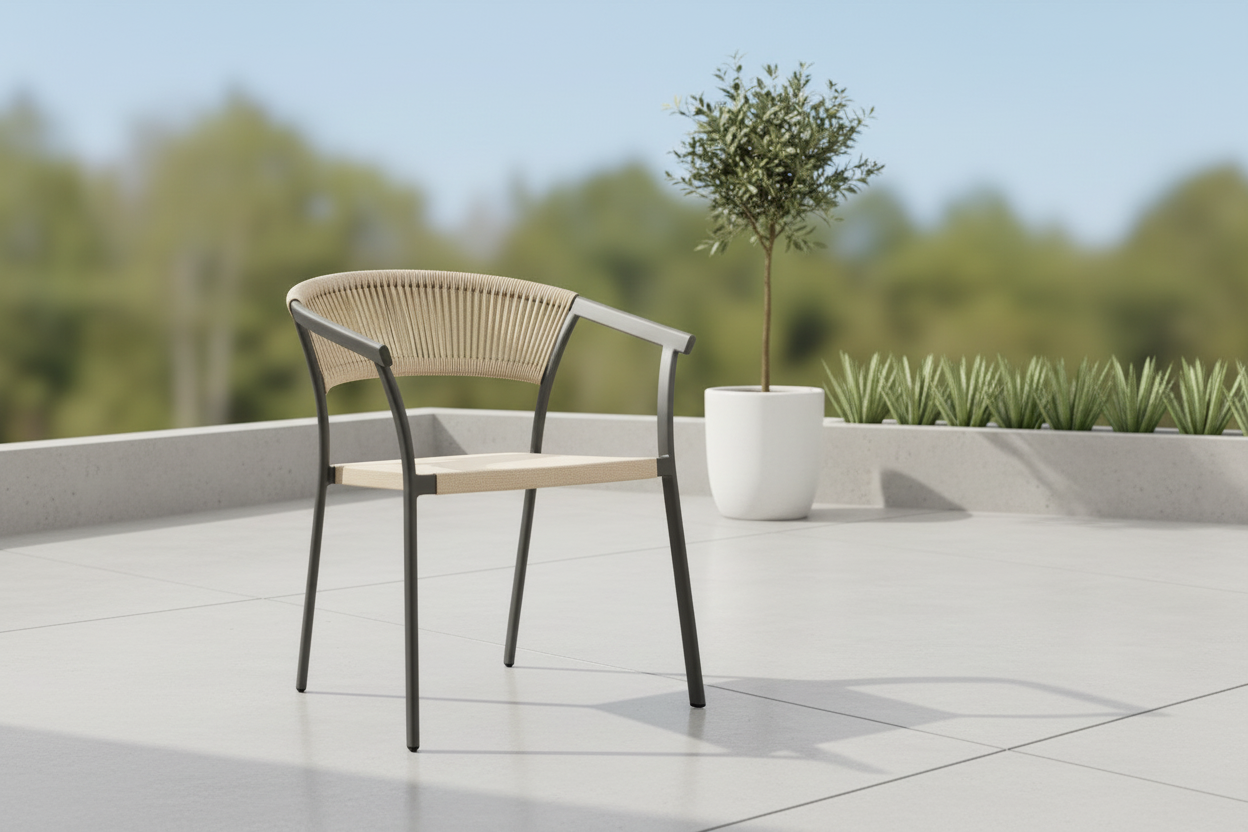 TALENTI Armchair in Anthracite and Beige