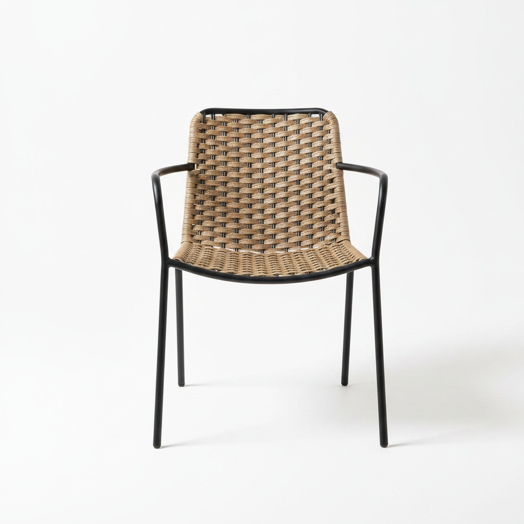PALMA Armchair in Anthracite and Beige