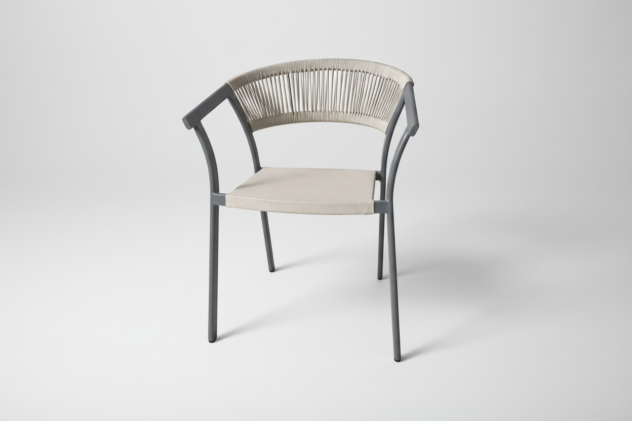 TALENTI Armchair in Anthracite and Beige