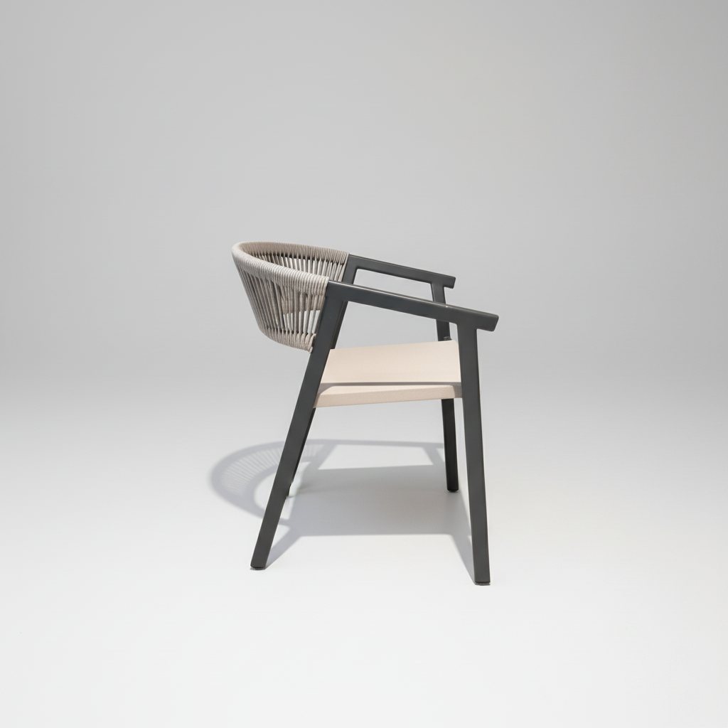 TALENTI Armchair in Anthracite and Beige